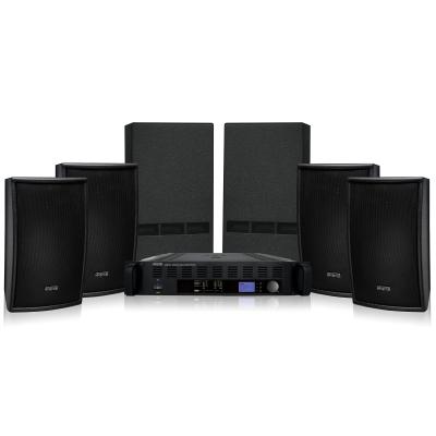 PUBSETsSolution Including: 4 x MASK8 Top Speakers 2 x SUB2400 Subwoofers 1 x CHAMP-3D Amplifier